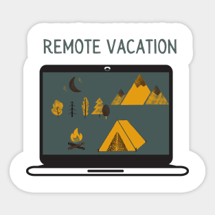 Remote Vacation Camping Sticker